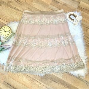 Blush Pink Lace Skirt